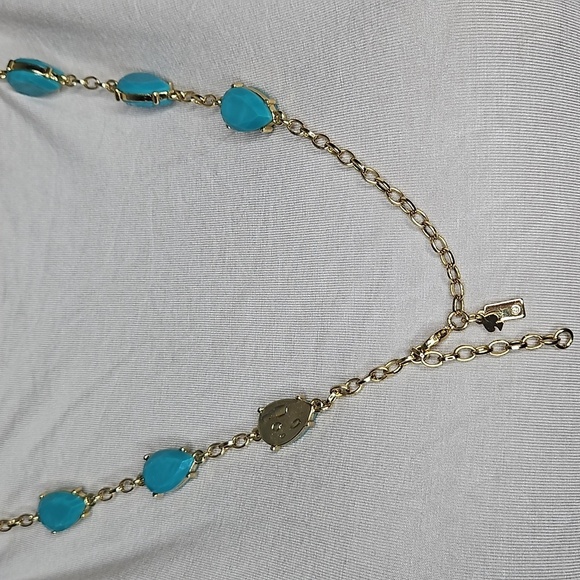KATE SPADE TURQUOISE FAUCETED JEWEL NECKLACE - Picture 8 of 8